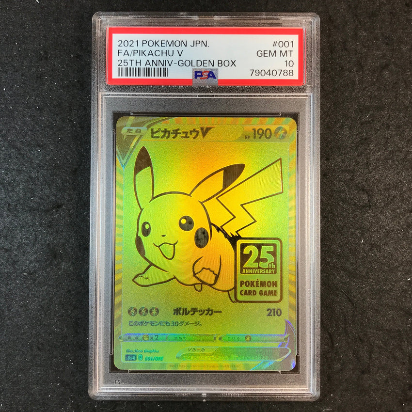 JAPANESE PSA 10 Pikachu V - 001/015 - 25th Anniversary Golden Box Promo 788