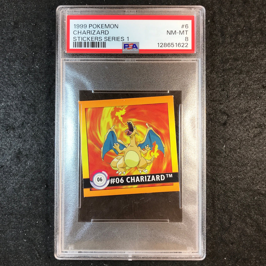 PSA 8 Charizard - #06 - 1999 Pokemon Sticker Series 1 622