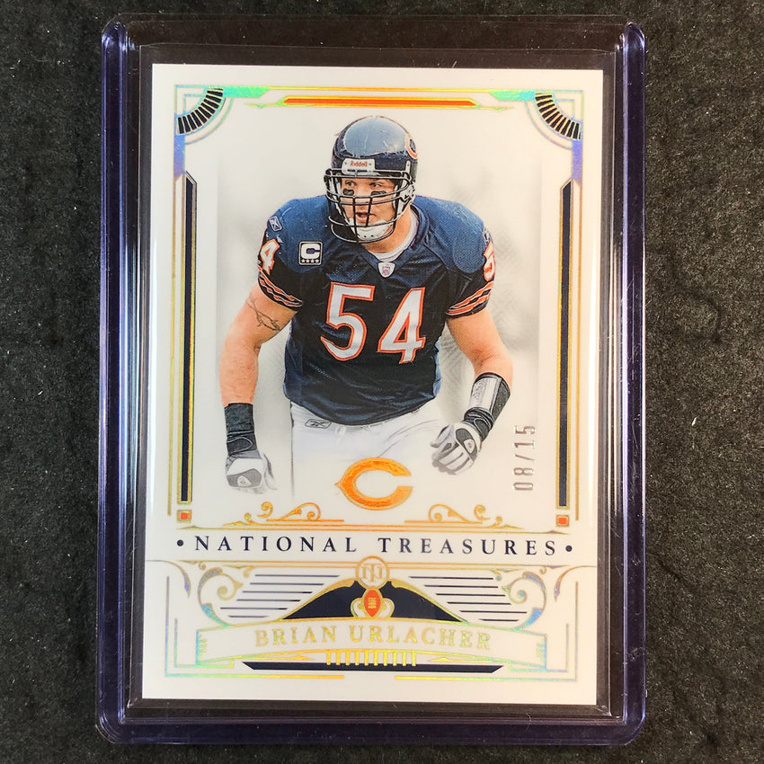 2025 National Treasures Football BRIAN URLACHER Base Holo Gold 8/15 #17