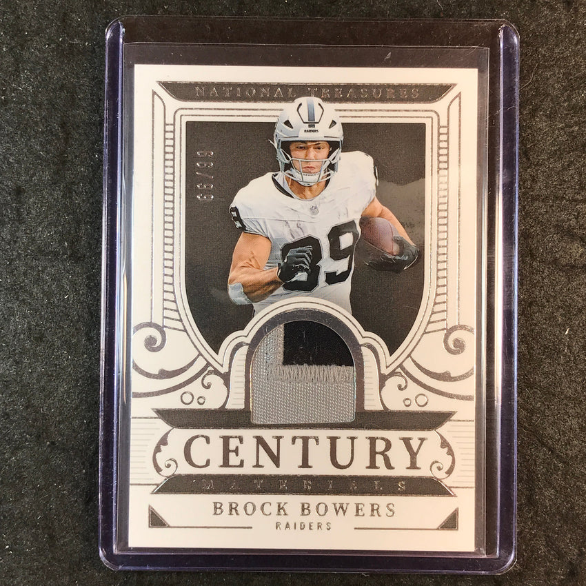 2025 National Treasures Football BROCK BOWERS Century Materials Patch 66/99