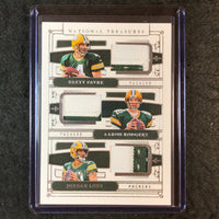 2025 National Treasures Football FAVRE RODGERS LOVE NFL Gear Trio Patch 48/99