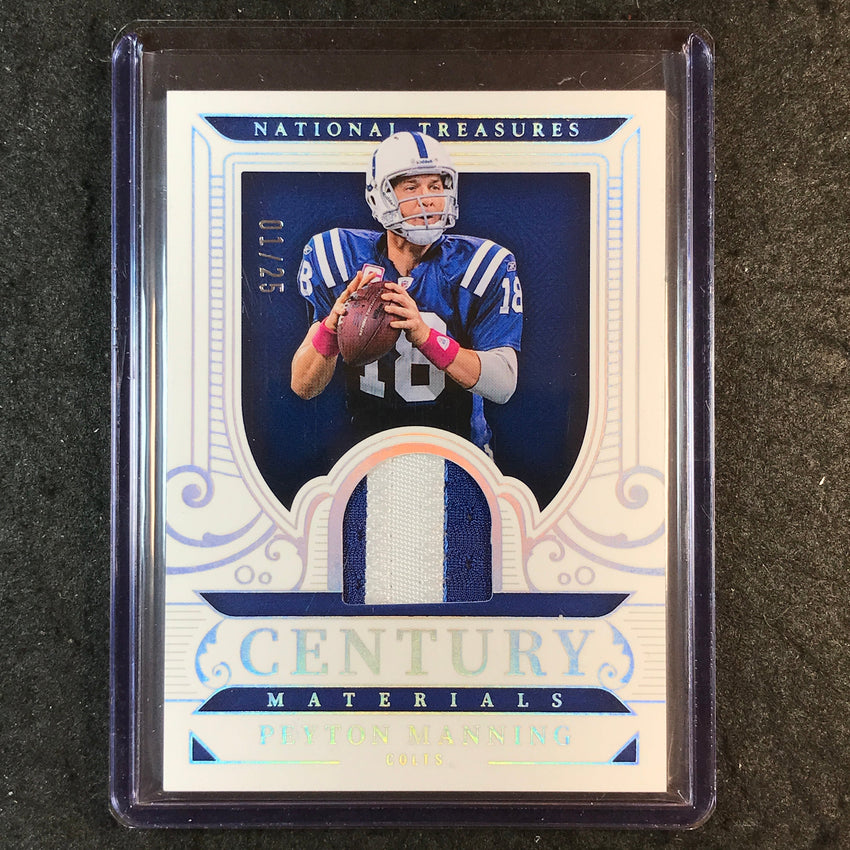 2025 National Treasures Football PEYTON MANNING Century Materials Patch 1/25