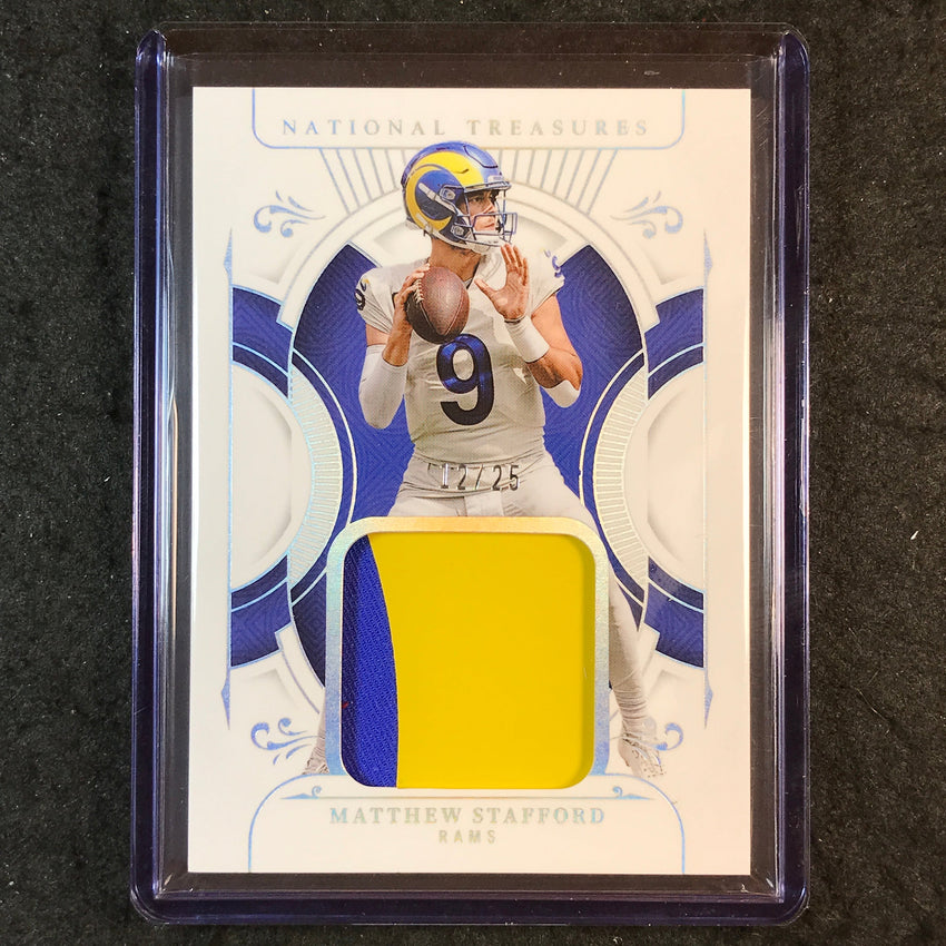 2025 National Treasures Football MATTHEW STAFFORD Treasured Patches Silver 12/25