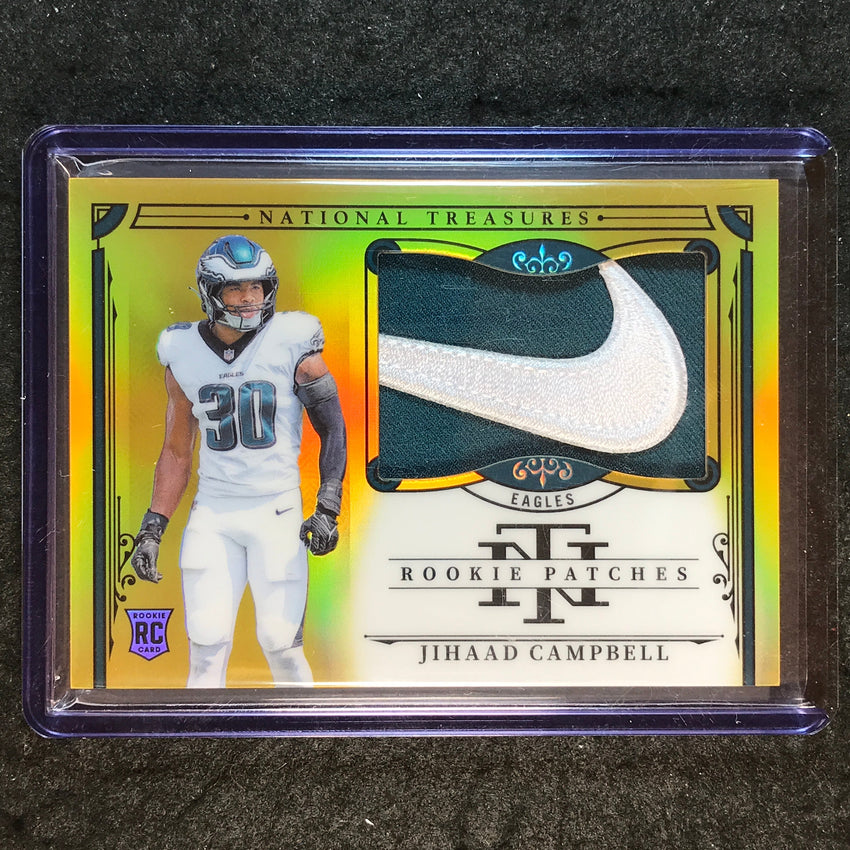 2025 National Treasures Football JIHAAD CAMPBELL Rookie Patch Gold Swoosh 6/10