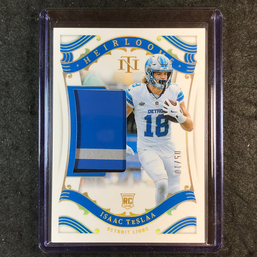 2025 National Treasures Football ISAAC TESLAA Heirlooms Rookie Patch Gold 5/10