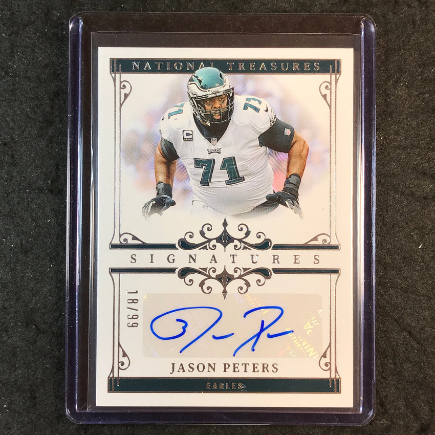 2025 National Treasures Football JASON PETERS Signatures Auto 18/99