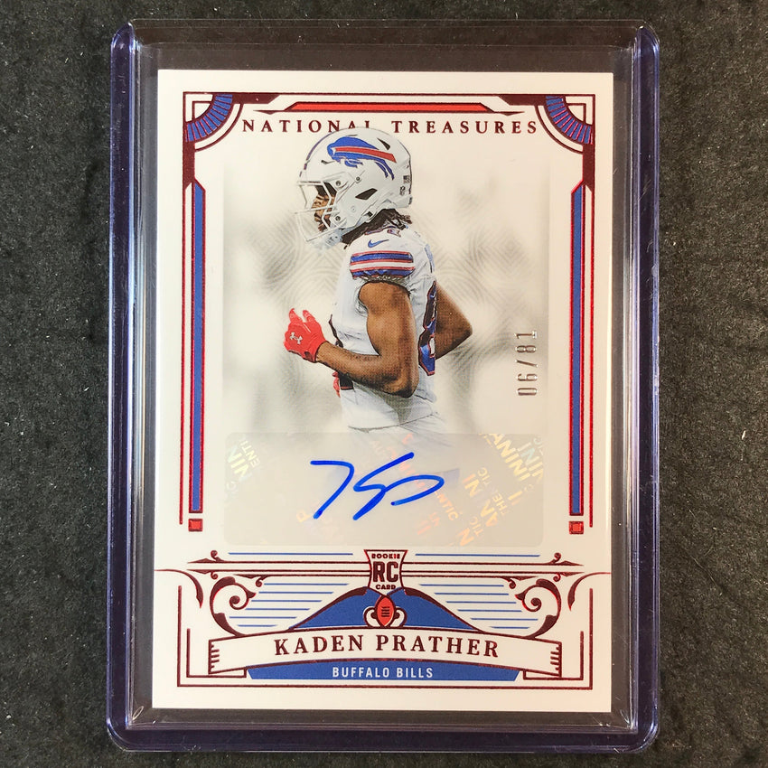 2025 National Treasures Football KADEN PRATHER Rookie Auto Jersey Number 6/81