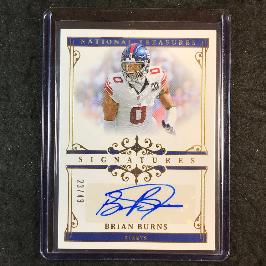 2025 National Treasures Football BRIAN BURNS Signatures Auto Gold 23/49