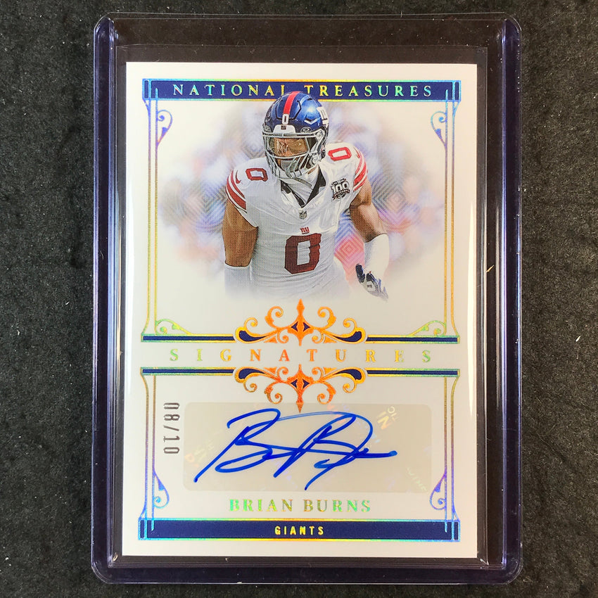 2025 National Treasures Football BRIAN BURNS Signatures Auto Holo Gold 8/10