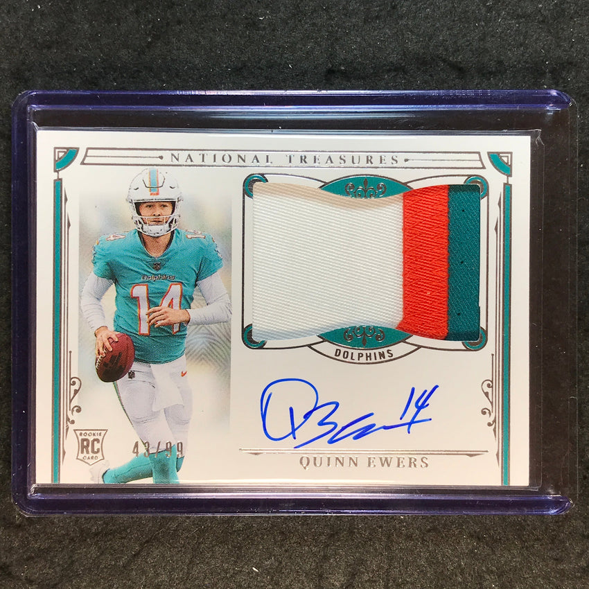 2025 National Treasures Football QUINN EWERS Base Rookie Patch Auto 43/99