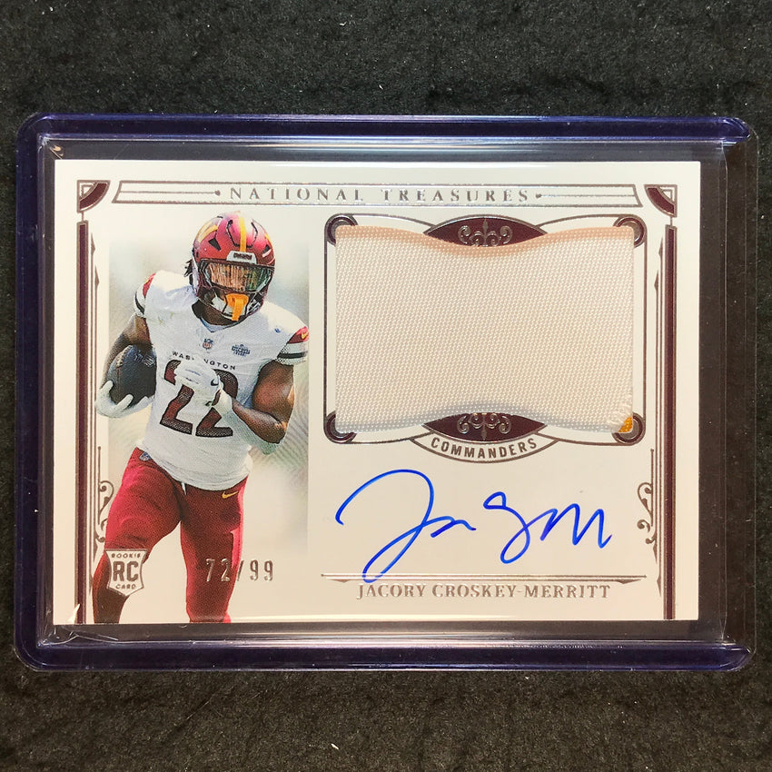 2025 National Treasures Football JACORY CROSKEY-MERRITT Rookie Patch Auto 72/99