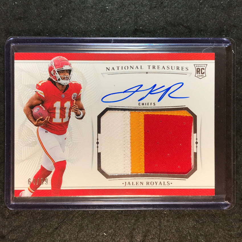 2025 National Treasures Football JALEN ROYALS Crossover Rookie Patch Auto 64/99