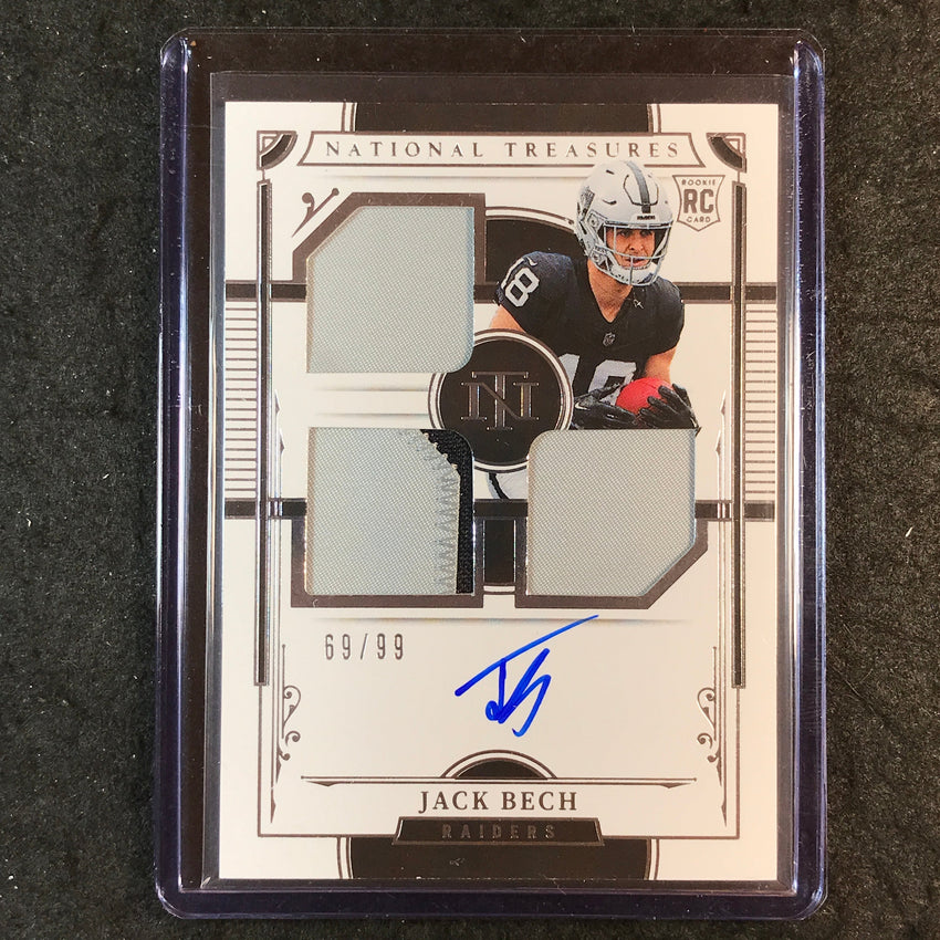 2025 National Treasures Football JACK BECH Rookie Triple Patch Auto 69/99