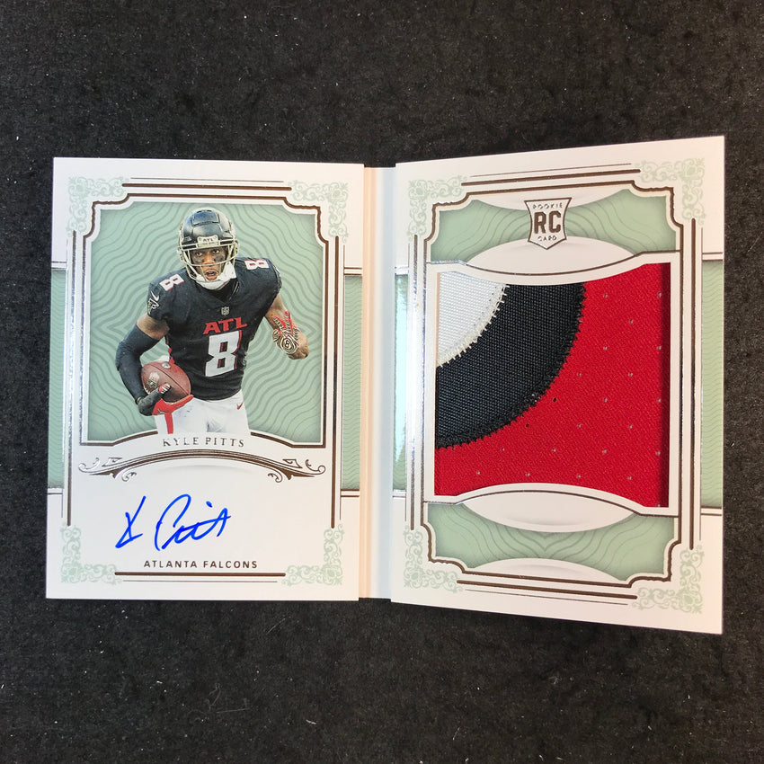 2025 National Treasures KYLE PITTS Rookie First Edition Patch Auto Booklet 76/99