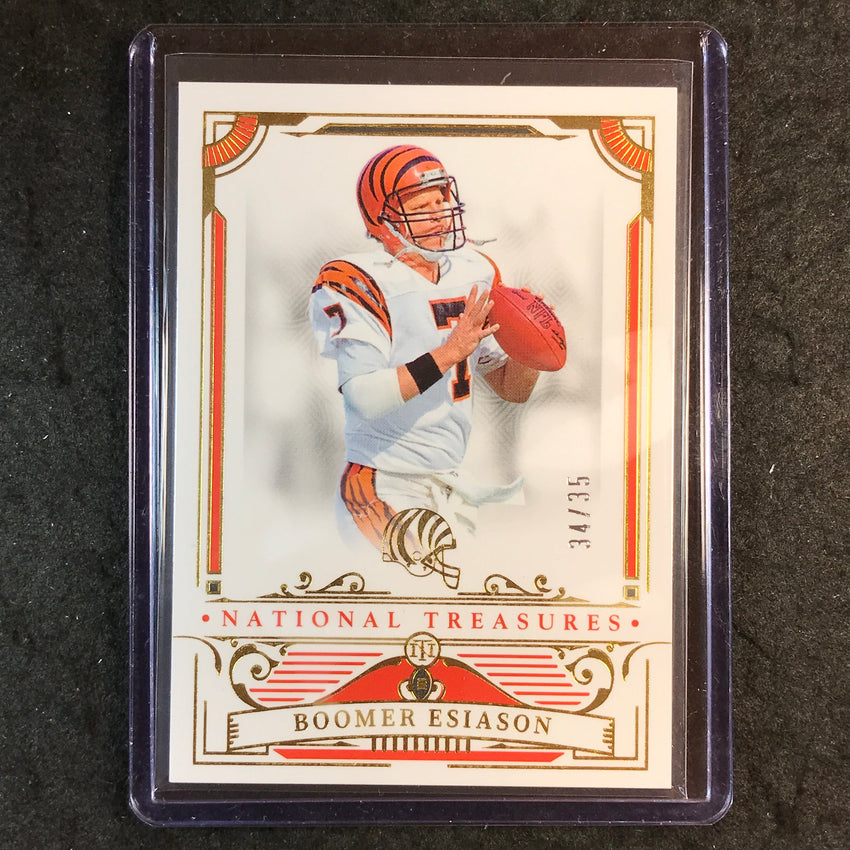 2025 National Treasures Football BOOMER ESIASON Base Gold 34/35 #21