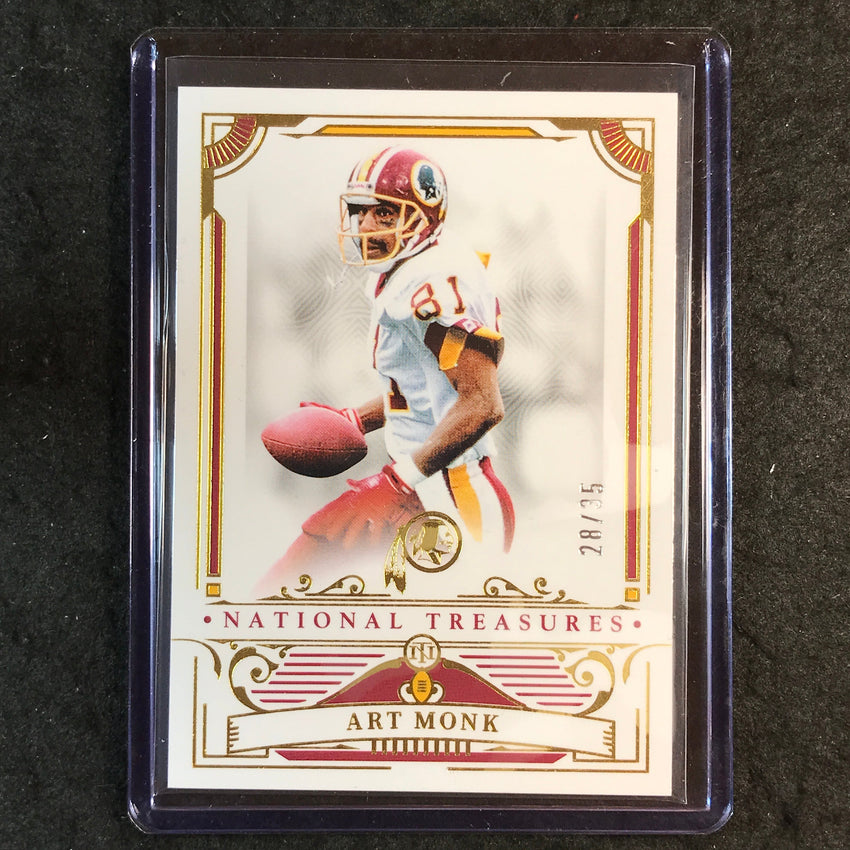 2025 National Treasures Football ART MONK Base Gold 28/35 #100