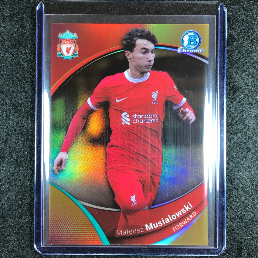 2023-24 Topps Chrome Liverpool MATEUSZ MUSIALOWSKI Base Gold 10/50