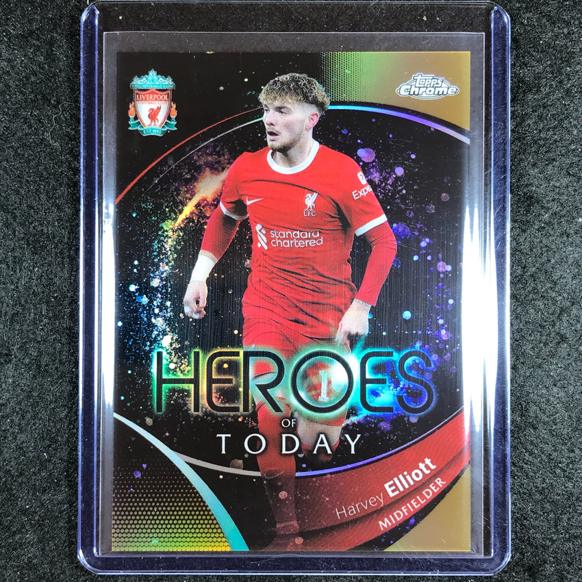 2023-24 Topps Chrome Liverpool HARVEY ELLIOTT Heroes of Today Gold 32/50