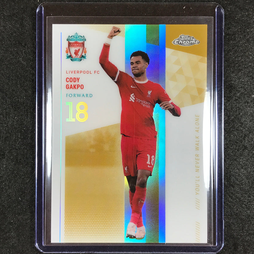 2023-24 Topps Chrome Liverpool CODY GAKPO Clinical Gold 12/50