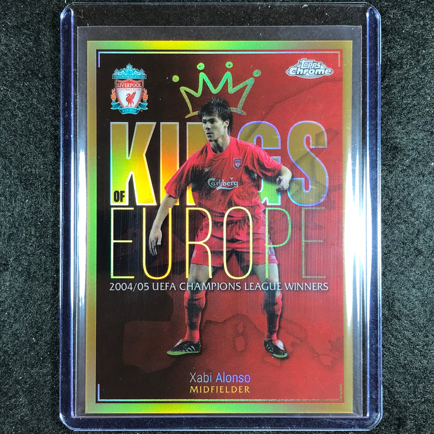 2023-24 Topps Chrome Liverpool XABI ALONSO Kings of Europe Gold 41/50