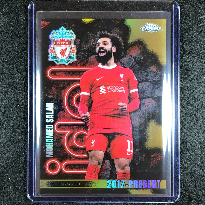 2023-24 Topps Chrome Liverpool MOHAMED SALAH LFC Idols SP Gold 2/50