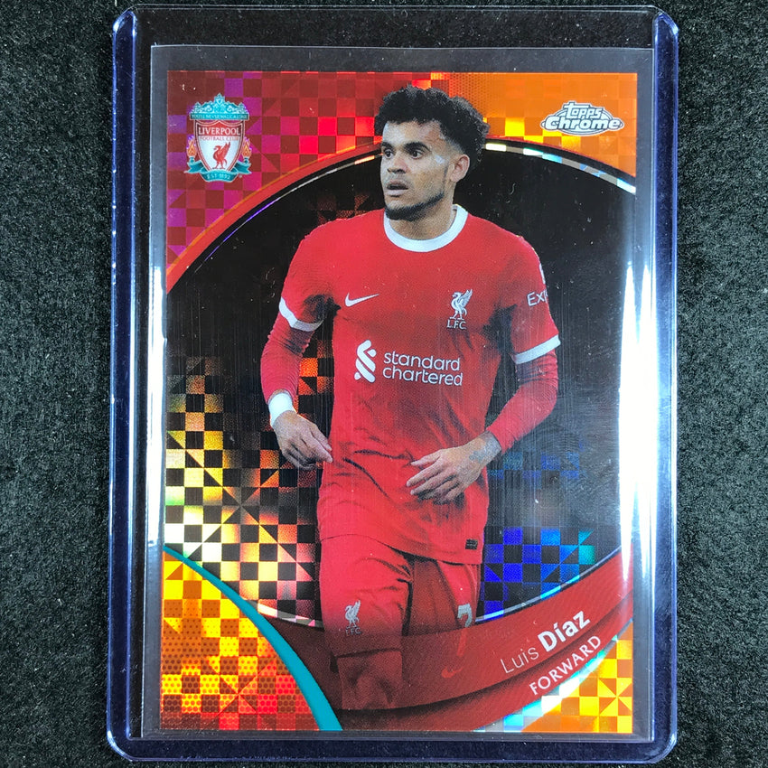 2023-24 Topps Chrome Liverpool LUIS DIAZ Base Orange X-Fractor 5/25
