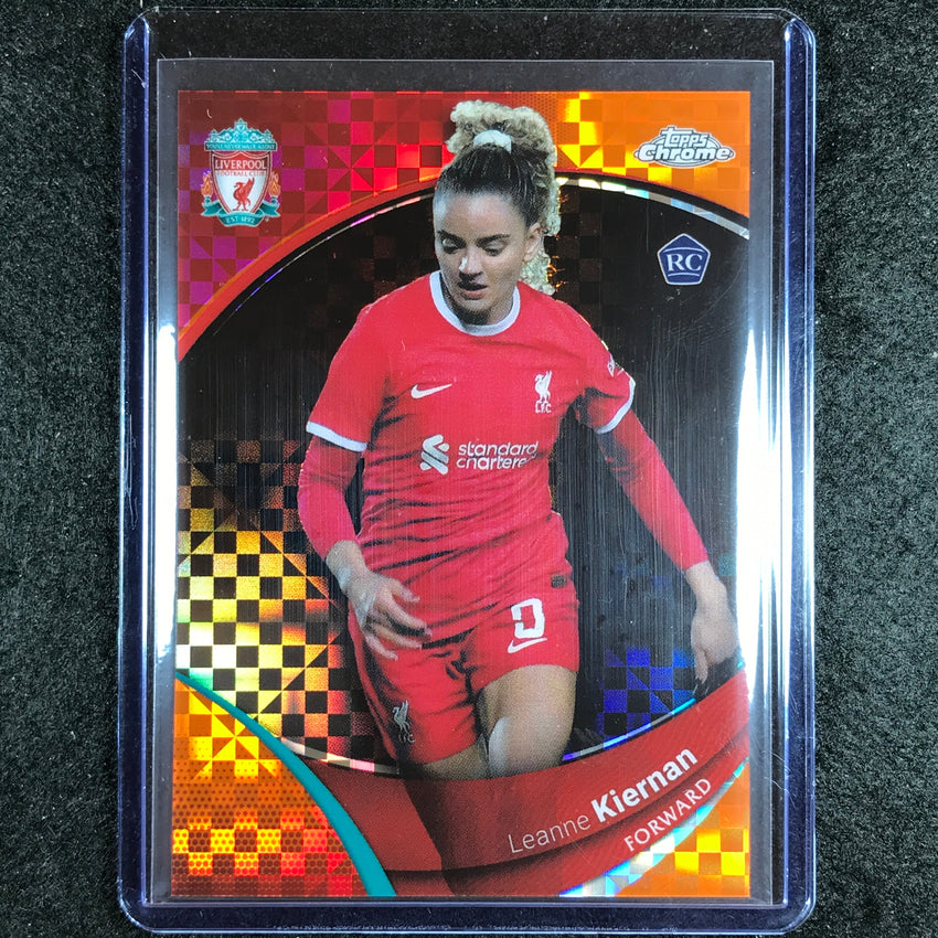 2023-24 Topps Chrome Liverpool LEANNE KIERNAN Rookie Base Orange X-Fractor 2/25