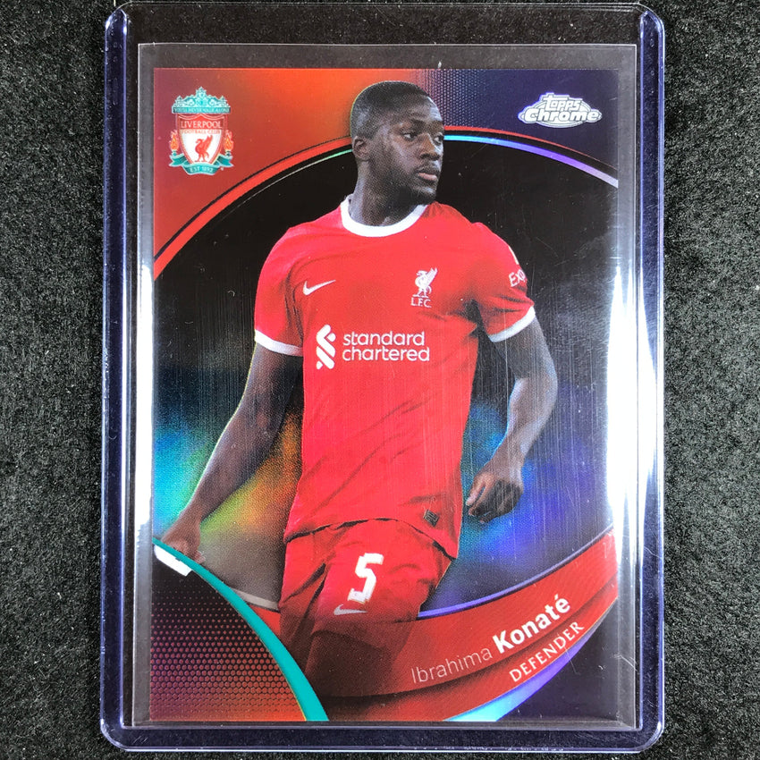 2023-24 Topps Chrome Liverpool IBRAHIMA KONATE Base Black 1/10