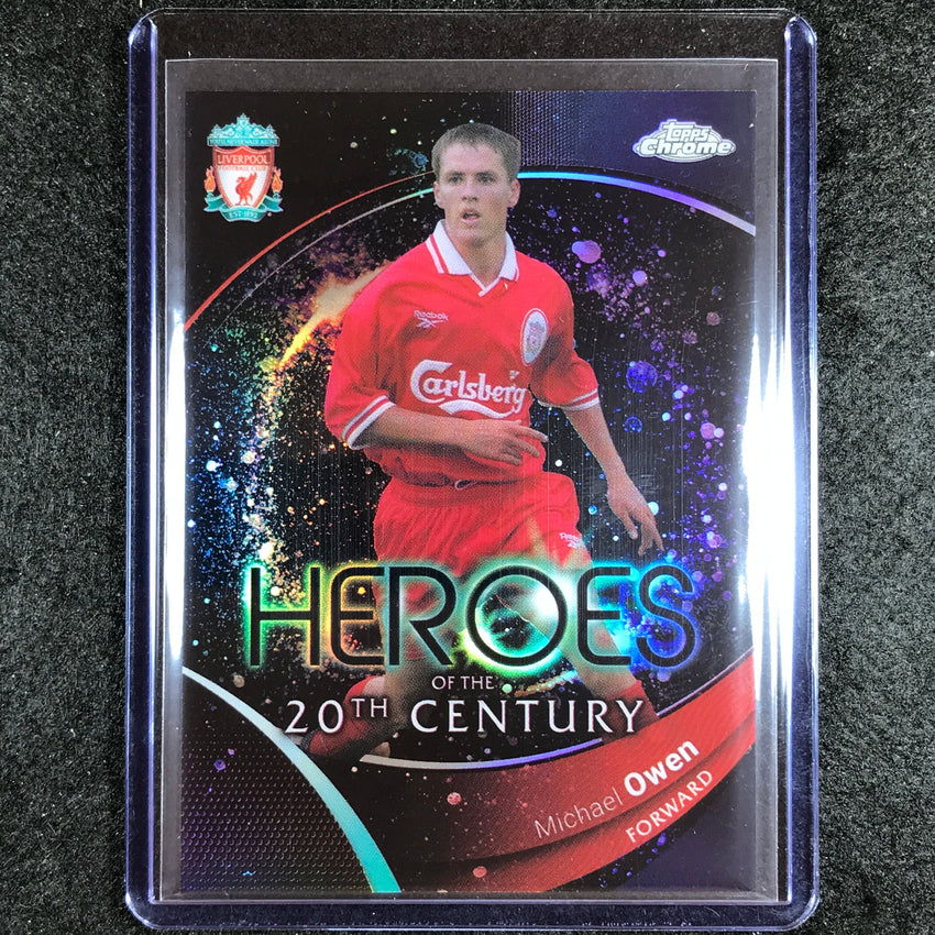 2023-24 Topps Chrome Liverpool MICHAEL OWEN Heroes of 20th Century Black 2/10