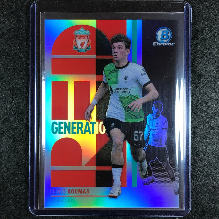 2023-24 Topps Chrome Liverpool LEWIS KOUMAS Generation Red Black 6/10