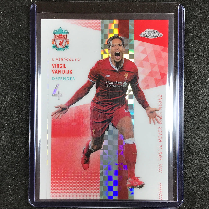2023-24 Topps Chrome Liverpool VIRGIL VAN DIJK Clinical Red X-Fractor 4/5