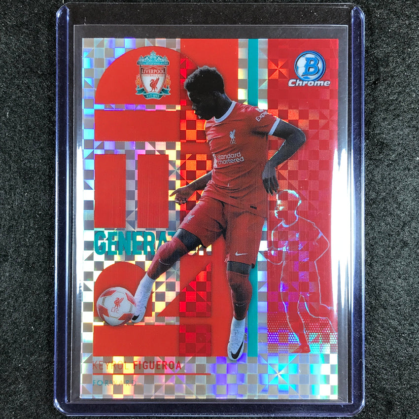 2023-24 Topps Chrome Liverpool KEYROL FIGUEROA Generation Red X-Fractor 3/5