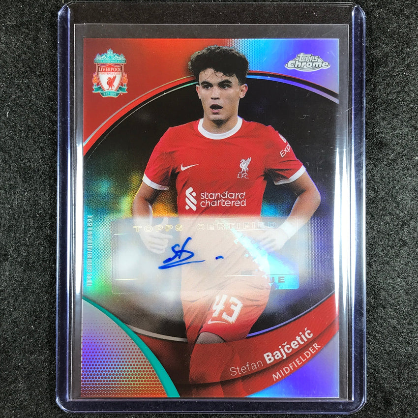 2023-24 Topps Chrome Liverpool STEFAN BAJCETIC Base Auto Refractor #SB