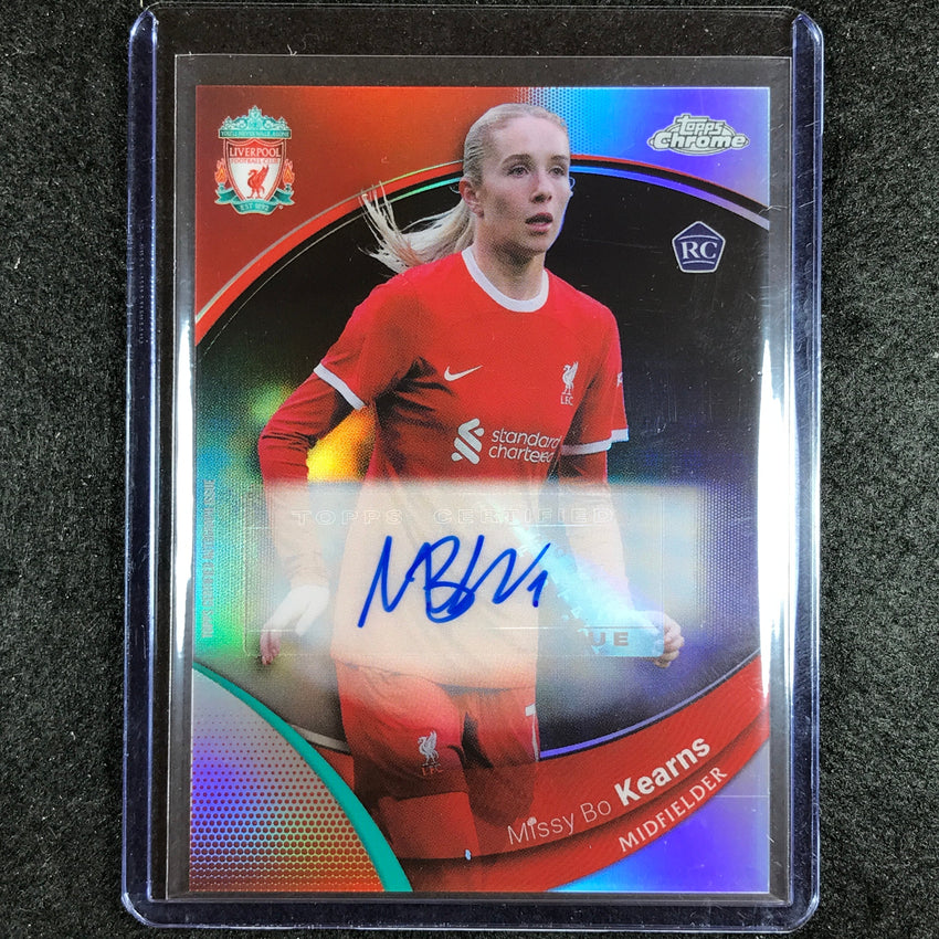 2023-24 Topps Chrome Liverpool MISSY BO KEARNS Base Rookie Auto Refractor No. BK