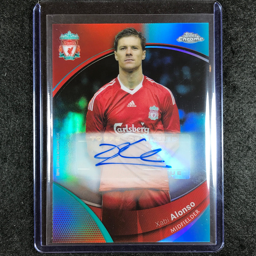 2023-24 Topps Chrome Liverpool XABI ALONSO Base Auto Aqua 49/99 
