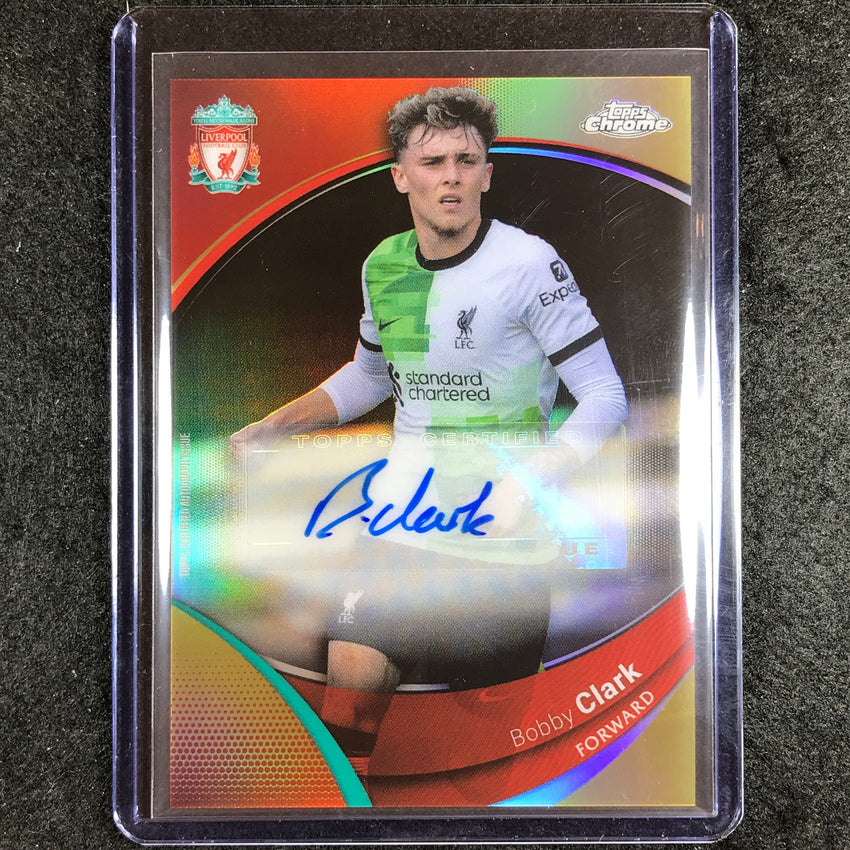 2023-24 Topps Chrome Liverpool BOBBY CLARK Base Auto Gold 33/50