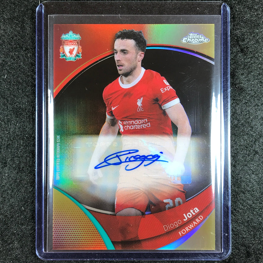 2023-24 Topps Chrome Liverpool DIOGO JOTA Base Auto Gold 40/50