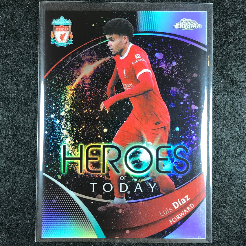 2023-24 Topps Chrome Liverpool LUIS DIAZ Heroes of Today Refractor #72