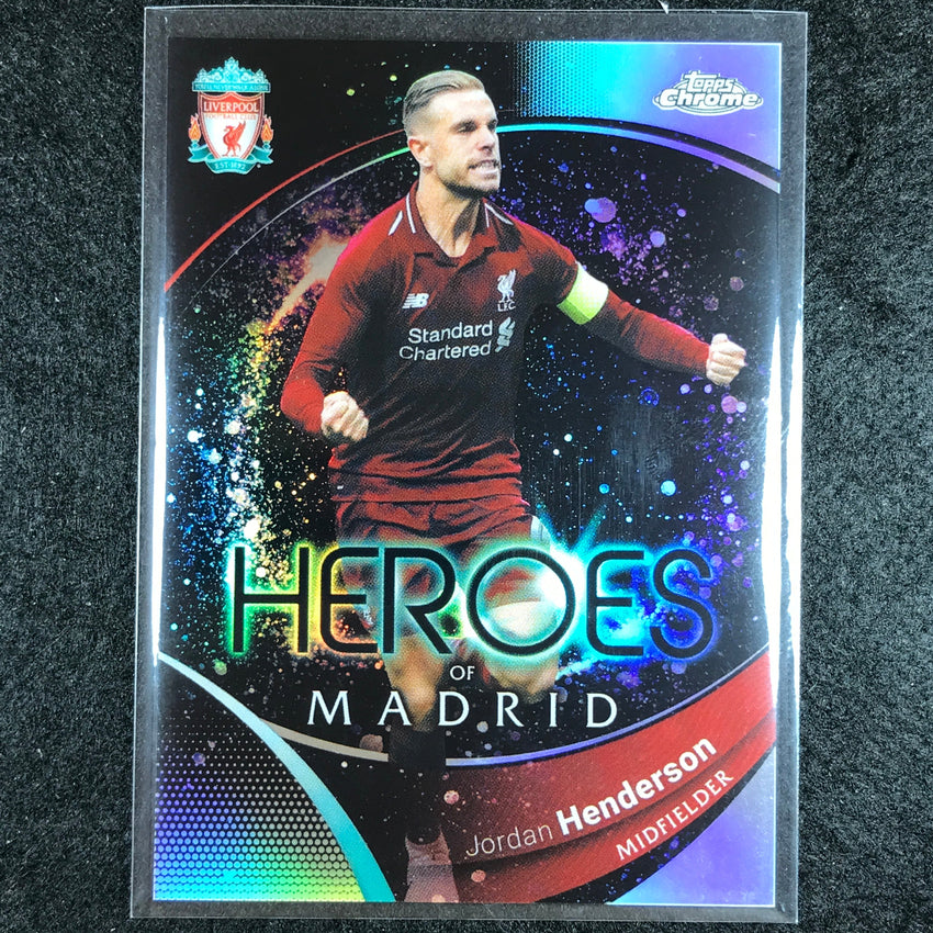 2023-24 Topps Chrome Liverpool JORDAN HENDERSON Heroes of Madrid Refractor #80