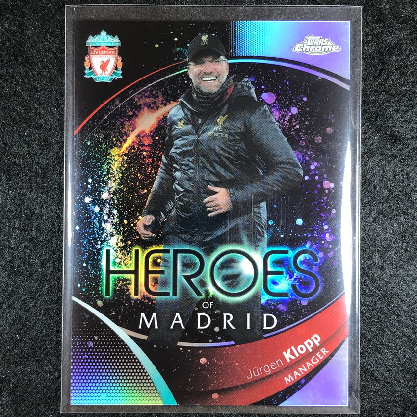 2023-24 Topps Chrome Liverpool JURGEN KLOPP Heroes of Madrid Refractor No. 82