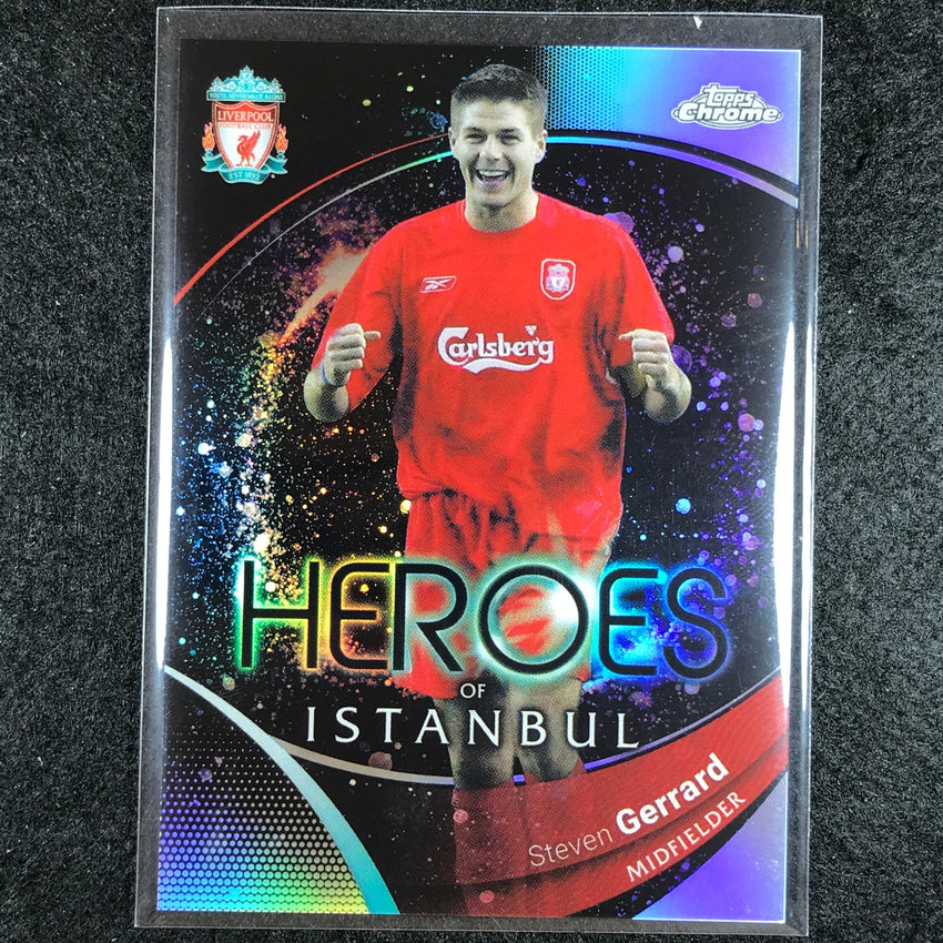 2023-24 Topps Chrome Liverpool STEVEN GERRARD Heroes of Istanbul Refractor No. 87