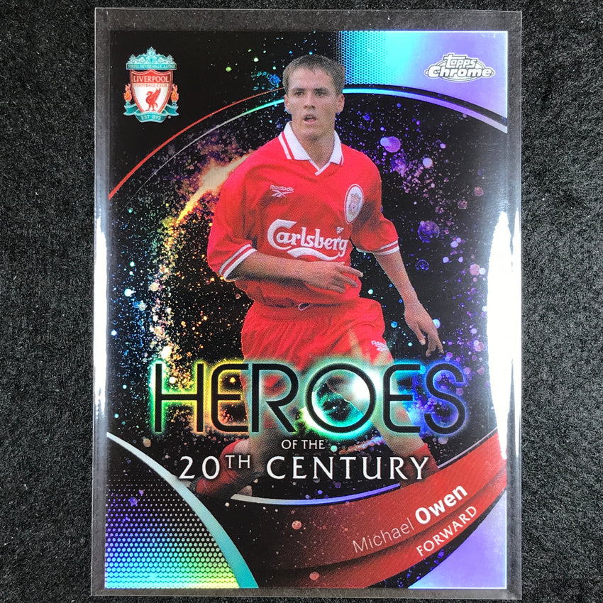 2023-24 Topps Chrome Liverpool MICHAEL OWEN Heroes of 20th Century Refractor No. 97