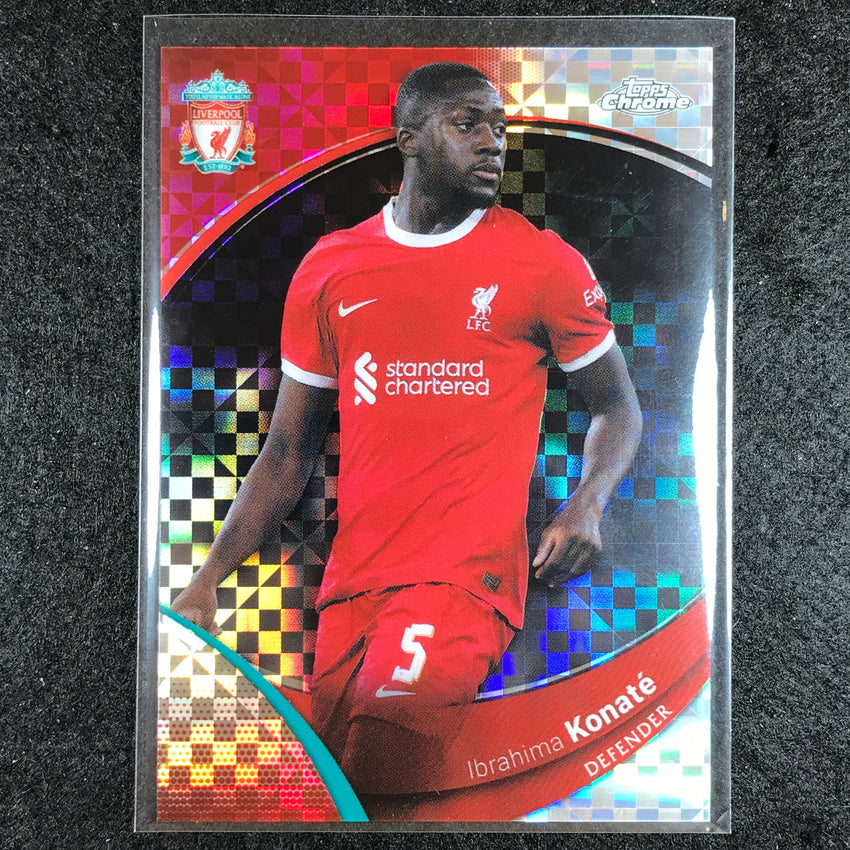 2023-24 Topps Chrome Liverpool IBRAHIMA KONATE Base X-Fractor #3