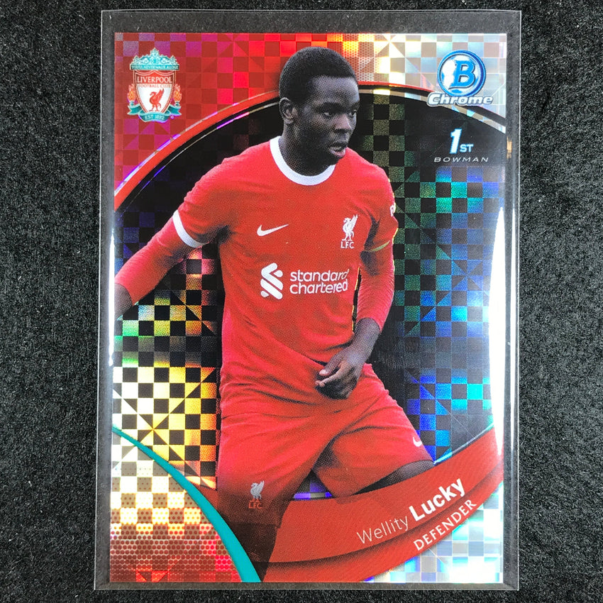 2023-24 Topps Chrome Liverpool WELLITY LUCKY 1st Bowman Base X-Fractor #35