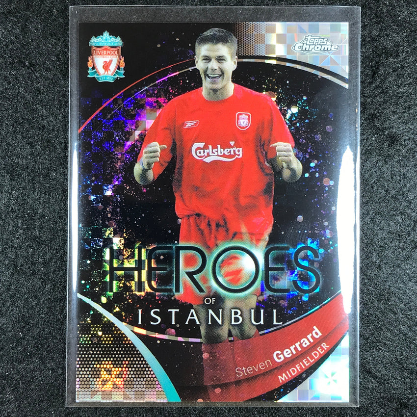 2023-24 Topps Chrome Liverpool STEVEN GERRARD Heroes of Istanbul X-Fractor No. 87