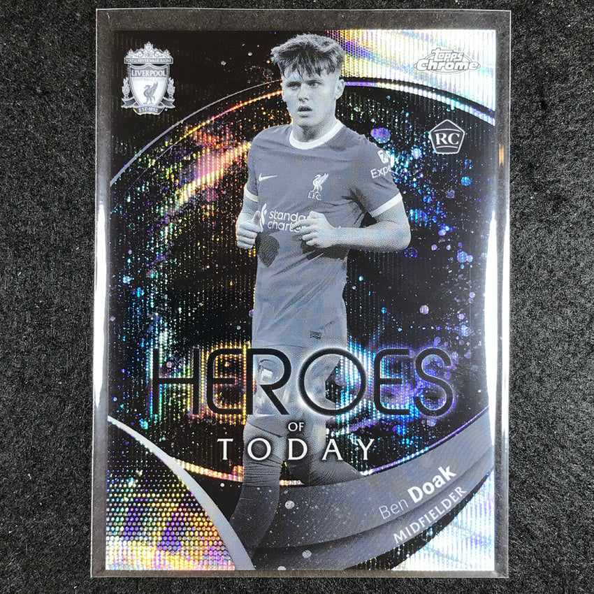 2023-24 Topps Chrome Liverpool BEN DOAK Rookie Heroes Today Black White Wave #67