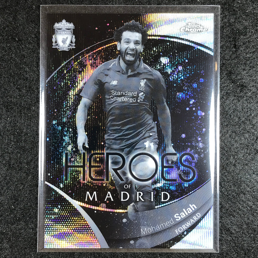 2023-24 Topps Chrome Liverpool MOHAMED SALAH Heroes Madrid Black White Wave No. 81