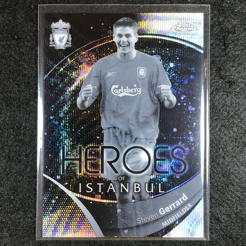 2023-24 Topps Chrome Liverpool STEVEN GERRARD Heroes Istanbul Black White No. 87