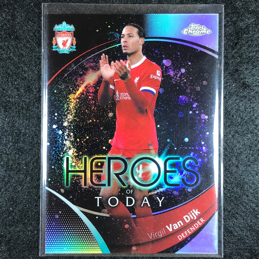 2023-24 Topps Chrome Liverpool VIRGIL VAN DIJK Heroes of Today Refractor #55