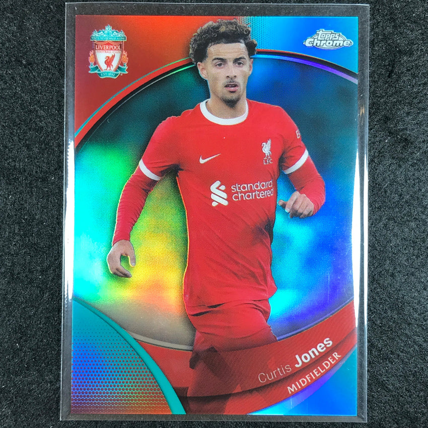 2023-24 Topps Chrome Liverpool CURTIS JONES Base Aqua 31/99